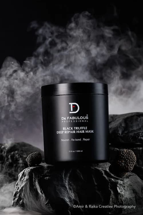 Perfume bottle on pink set