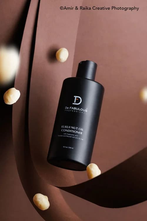 Perfume bottle on pink set