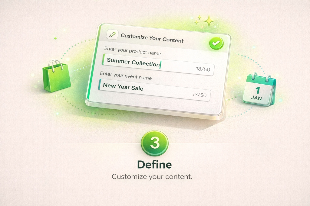 Step 3: Define and customize your Instagram post content and messaging